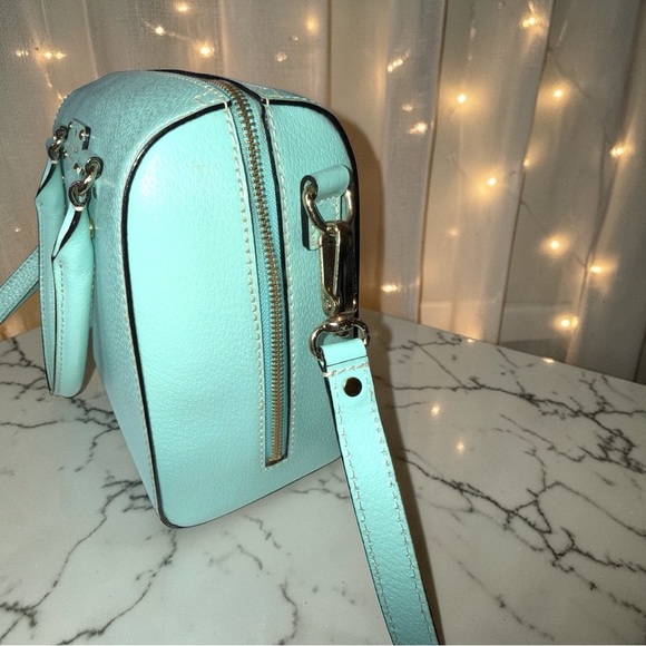 Kate Spade Alessa Wellesley Robin’s Egg Blue Leather Satchel Crossbody 🩵 EUC - Picture 8 of 13